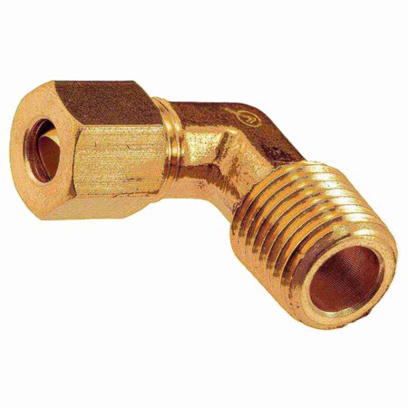 MIDWEST FASTENER 1/4" OD x 1/4MIP Brass Compression Pipe Elbows 3PK 34462